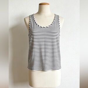 BNWOT Forever 21 Black and White Striped Sleeveless Tank Top Flowy Blouse